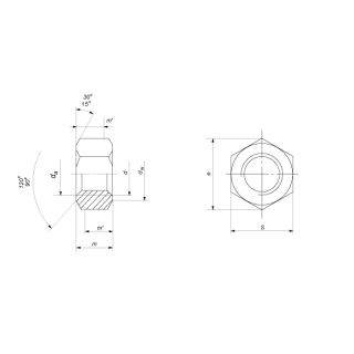 Гайка шестигранная с уменьшенным размером "под ключ", повышенной точности ГОСТ 10608-72 - фото - 1
