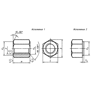 Гайка шестигранная низкая, с уменьшенным размером, класс точности В ГОСТ 15521-70 - фото - 1